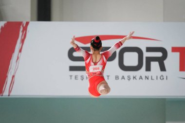 ANTALYA, TURKIYE - 23 Mart 2025: Zhuofan Tian FIG Artistik Jimnastik Aletleri Dünya Kupası 2025, Antalya