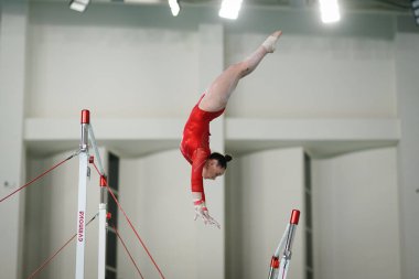 ANTALYA, TURKIYE - 22 Mart 2025: Nazli SAVRANBASI FIG Artistik Jimnastik Aletleri Dünya Kupası 2025, Antalya