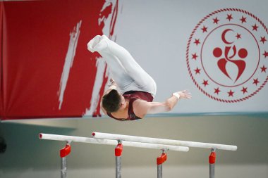 ANTALYA, TURKIYE - 23 Mart 2025: Harald WIBYE FIG Artistik Jimnastik Aletleri Dünya Kupası 2025, Antalya