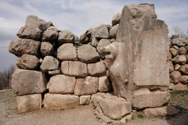 Hattusa 'daki Aslan Kapısı Corum City, Türkiye' deki Antik Şehir