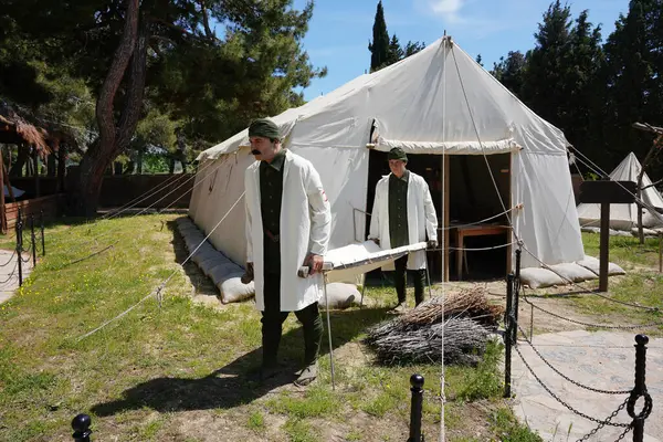 CanAKKALE, TURKIYE - 23 Nisan 2025: Gelibolu 'daki Alcitepe 1915 Kızılay Hastanesi Müzesi