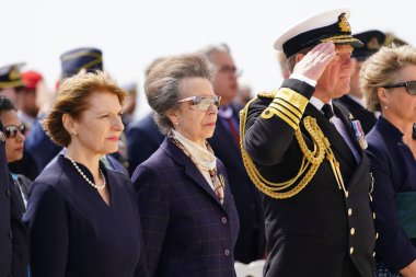 CanAKKALE, TURKIYE - 24 Nisan 2025: Prenses Royal Anne Gelibolu Kara Savaşları 'nın 110. yıldönümüne katıldı Gelibolu Yarımadası' ndaki Cape Helles Anıtı 'nda anıldı.