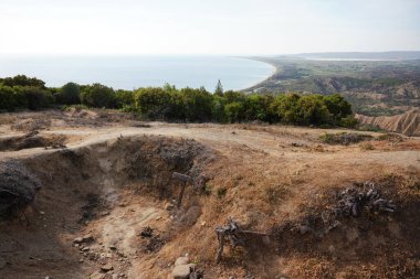 Anzac Körfezi ve Gelibolu manzarası Conkbayiri Tepesi, Çanakkale Şehri, Türkiye