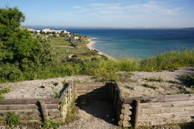 Gelibolu 'daki V Plajı ve Seddulbahir Şatosu, Çanakkale, Türkiye