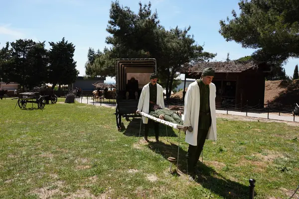 CanAKKALE, TURKIYE - 23 Nisan 2025: Gelibolu 'daki Alcitepe 1915 Kızılay Hastanesi Müzesi