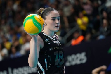 ISTANBUL, TURKIYE - MAYIS 03, 2025: Vakıfbank 'ta Zehra Gunes - Savino Del Bene Scandicci CEV Şampiyonlar Ligi Volley Şampiyonlar Ligi 4. Yarıfinal Ulker Sports Arena Finali