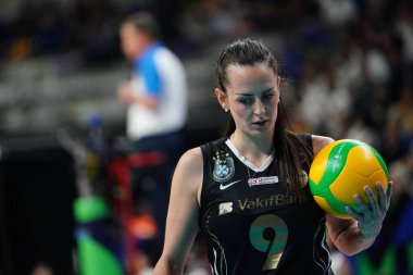 ISTANBUL, TURKIYE - Mayıs 03, 2025: Vakifbank 'ta Caterina Bosetti - Savino Del Bene Scandicci CEV Şampiyonlar Ligi Volley Şampiyonlar Ligi' nin Ulker Sports Arena 'da oynanan 4.