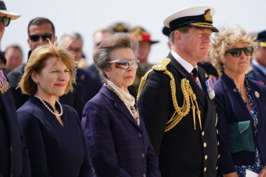 CanAKKALE, TURKIYE - 24 Nisan 2025: Prenses Royal Anne Gelibolu Kara Savaşları 'nın 110. yıldönümüne katıldı Gelibolu Yarımadası' ndaki Cape Helles Anıtı 'nda anıldı.