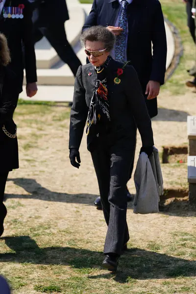 CanAKKALE, TURKIYE - 25 Nisan 2025: Anzak Günü ayininde Prenses Royal Anne ve Gelibolu Kara Savaşları 'nın 110. yıldönümü Gelibolu Yarımadası' ndaki Chunuk Bair Anıtı 'nda kutlandı.