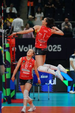 ISTANBUL, TURKIYE - Mayıs 03, 2025: Gabi Gabriela Guimaraes, Ulker Sports Arena 'da oynanan Imoco Volley Conegliano - Imoco Volley Conegliano CEV Şampiyonlar Ligi Volley Şampiyonlar Ligi 4.