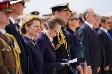 CanAKKALE, TURKIYE - 24 Nisan 2025: Prenses Royal Anne Gelibolu Kara Savaşları 'nın 110. yıldönümüne katıldı Gelibolu Yarımadası' ndaki Cape Helles Anıtı 'nda anıldı.