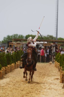 İSTANBUL, TURKIYE - 24 Mayıs 2025: Etnospor Kültür Festivali 'nde Binicilik Şovu
