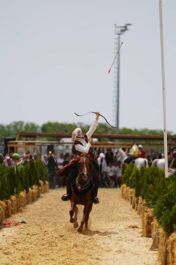 İSTANBUL, TURKIYE - 24 Mayıs 2025: Etnospor Kültür Festivali 'nde Binicilik Şovu