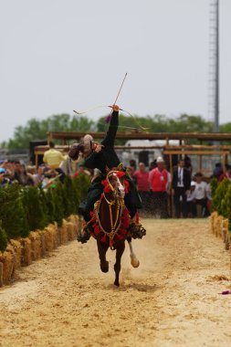 İSTANBUL, TURKIYE - 24 Mayıs 2025: Etnospor Kültür Festivali 'nde Binicilik Şovu