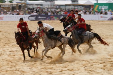 ISTANBUL, TURKIYE - 24 Mayıs 2025: Etnospor Kültür Festivali sırasında Kokboru Oyunu