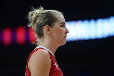 ISTANBUL, TURKIYE - 18 Haziran 2025: Güney Kore 'de Quinn Pelland - Sinan Erdem Kubbesi' nde Kanada VNL Havuz Maçı