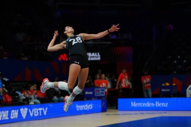 ISTANBUL, TURKIYE - 20 Haziran 2025: Raya Surinx, Sinan Erdem Kubbesi 'nde Kanada - Brezilya VNL Havuz Maçı' nda görev yapıyor