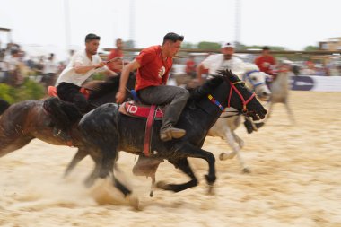 ISTANBUL, TURKIYE - 24 Mayıs 2025: Etnospor Kültür Festivali sırasında Kokboru Oyunu