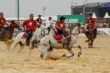ISTANBUL, TURKIYE - 25 Mayıs 2025: Etnospor Kültür Festivali sırasında Kokboru Oyunu