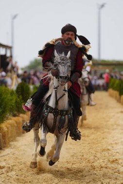 İSTANBUL, TURKIYE - 24 Mayıs 2025: Etnospor Kültür Festivali 'nde Binicilik Şovu