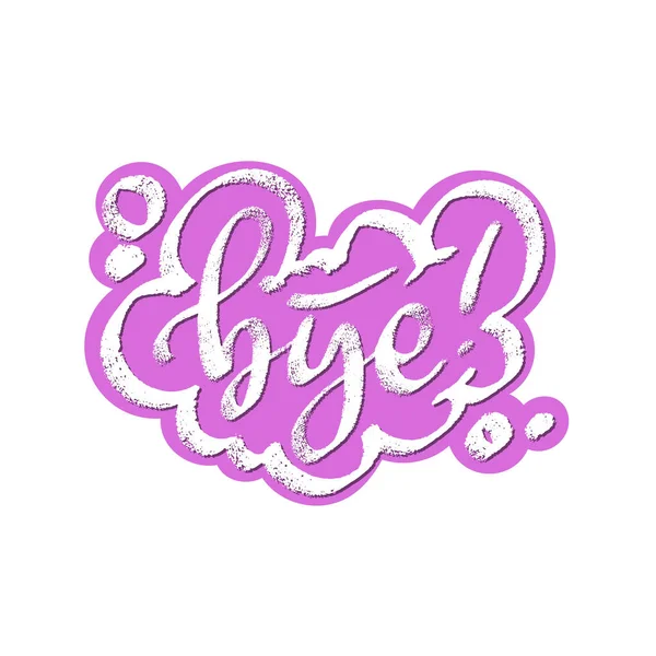 Bye Word Speech Bubble Icon Symbol Web Design Sticker Design — Archivo Imágenes Vectoriales