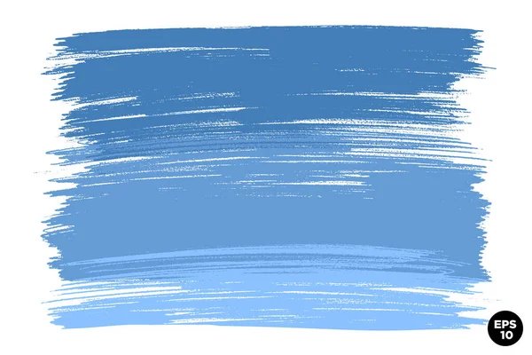 Vektorhandritade Stora Penselfläckar Blå Färger Målade Stroke Konstnärlig Bakgrund — Stock vektor