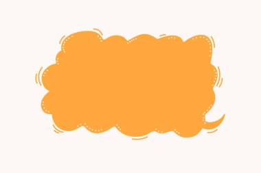 Vektör el komik konuşma balonu şekli çizdi. İletişim simgesi. Alıntılar, sohbetler, mesajlar için arkaplan