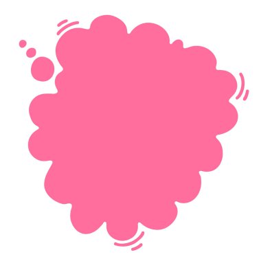 Konuşma balonu ikonu. Bulut mesajı şekli. Seslen. Sohbet sembolü. Çizgi roman sohbet işareti. Düz dizayn. Vektör illüstrasyonu