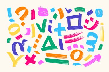 Çeşitli El Şekiller ve Doodle nesneleri çizdi. Vektör sanatsal elementler ayarlandı. İşaretler ve semboller grunge yoluyla çizilmiş