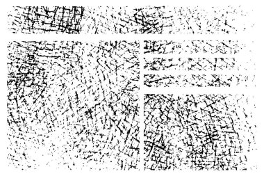 Bir renk desenli arka plan. Artistik çirkin şekil seti. Boyalı vuruşlar, sıkıntılı deriler, arka planlar için elementler gibi eski ciltler.