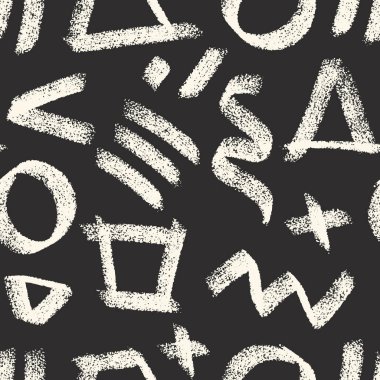 Çeşitli el çizimleri ve karalama objeleri arka plan olarak kullanılıyor. Çeşitli sembol ve işaretlere sahip kusursuz bir şablon. Siyah beyaz olarak tekrarlanabilir arkaplan