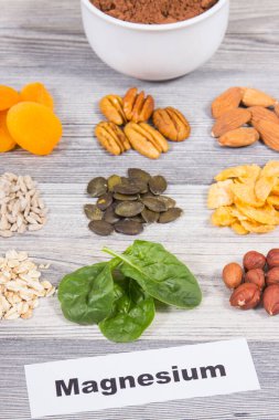 Yazıt magnezyum ve sağlıklı besin kaynakları doğal magnezyum ve diğer vitamin ve mineraller.