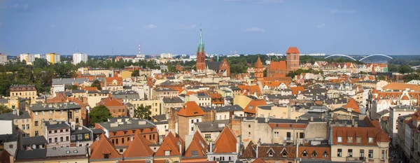 Торун Польща Серпня 2022 Вид Вежі Церкву Святої Катерини Святого — стокове фото