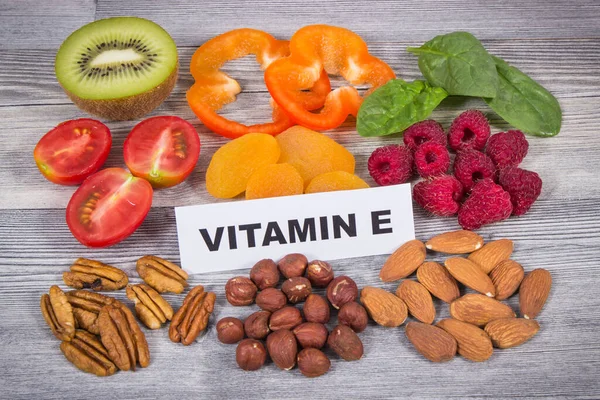 Θρεπτικά Τρόφιμα Που Περιέχουν Φυσική Βιταμίνη Και Άλλα Ανόργανα Συστατικά — Φωτογραφία Αρχείου