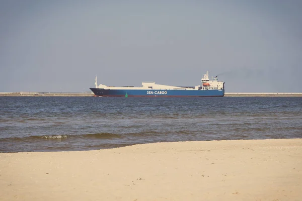 Swinoujscie Västpommern Polen Juni 2022 Lastfartyg Sea Cargo Lämnar Hamn — Stockfoto