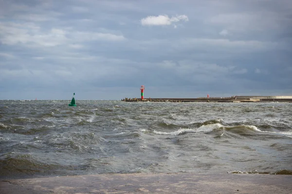 Swinoujscie Pomerânia Ocidental Polônia Junho 2021 Vista Sobre Quebra Mar — Fotografia de Stock