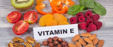 Healthy natural ingredients containing vitamin E and minerals. Nutritious eating