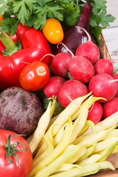 Свіжі Стиглі Овочі Джерело Природних Мінералів Вітамінів Найкраща Їжа Схуднення — стокове фото