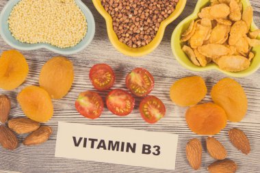 Healthy nutritious food as source natural niacin, other various vitamins or minerals and dietary fiber