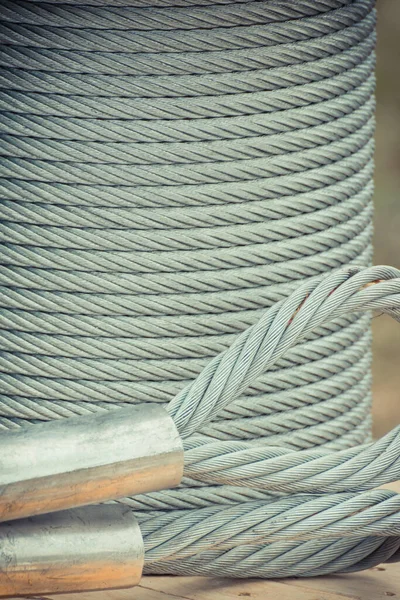 Cuerda Acero Espiral Como Parte Del Vehículo Máquina Industrial — Foto de Stock