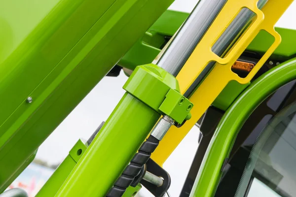 Piston Actuator Green Pneumatic Hydraulic Machine Technology Engineering — Stock Photo, Image