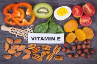 Healthy nutritious eating containing natural vitamin E, dietary fiber and other various minerals