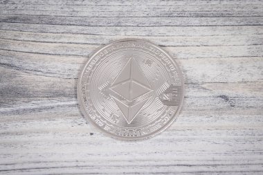 Ethereum madeni para. Kripto para biriminin sembolü. Uluslararası ağ ödemesi. Finans kavramı