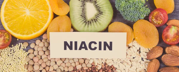 Healthy nutritious food as source natural niacin, other various vitamins or minerals and dietary fiber