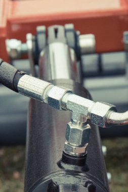 Part of hydraulic or pneumatic mechanism in industrial or agricultural machine. Technology and engineering