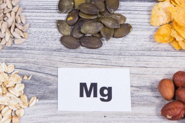 Sağlıklı gıda kaynak olarak doğal magnezyum, beslenme lifleri ve diğer vitaminler ve mineraller