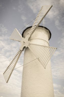 Swinoujscie, West Pomeranian - Poland - June 6, 2022: View on windmill Stawa Mlyny. Charateristic navigational mark clipart