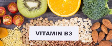 Healthy nutritious food as source natural niacin, other various vitamins or minerals and dietary fiber