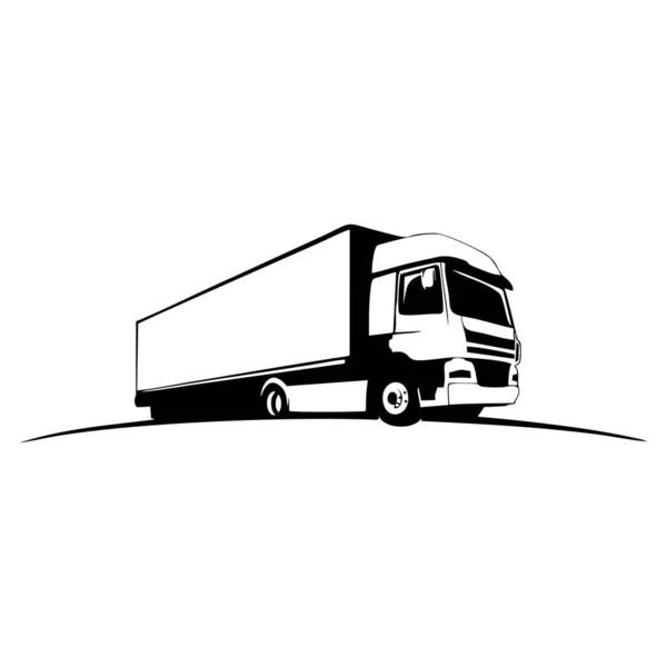 Camion Remorque Expédition Vectoriel Illustration — Image vectorielle
