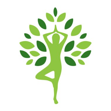 Yaşam meditasyonu yaprak vektör çizimi